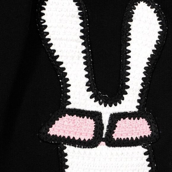 B.Sure Black Rabbit Embroidered Casual Shorts - Picture 4 of 4